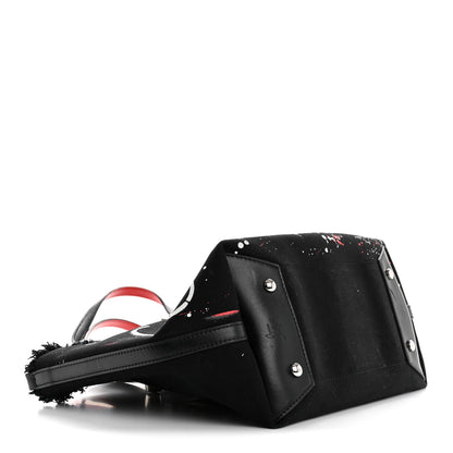 Christian Louboutin Canvas Printed Mini Frangibus Tote Black Multicolor 4 of 14