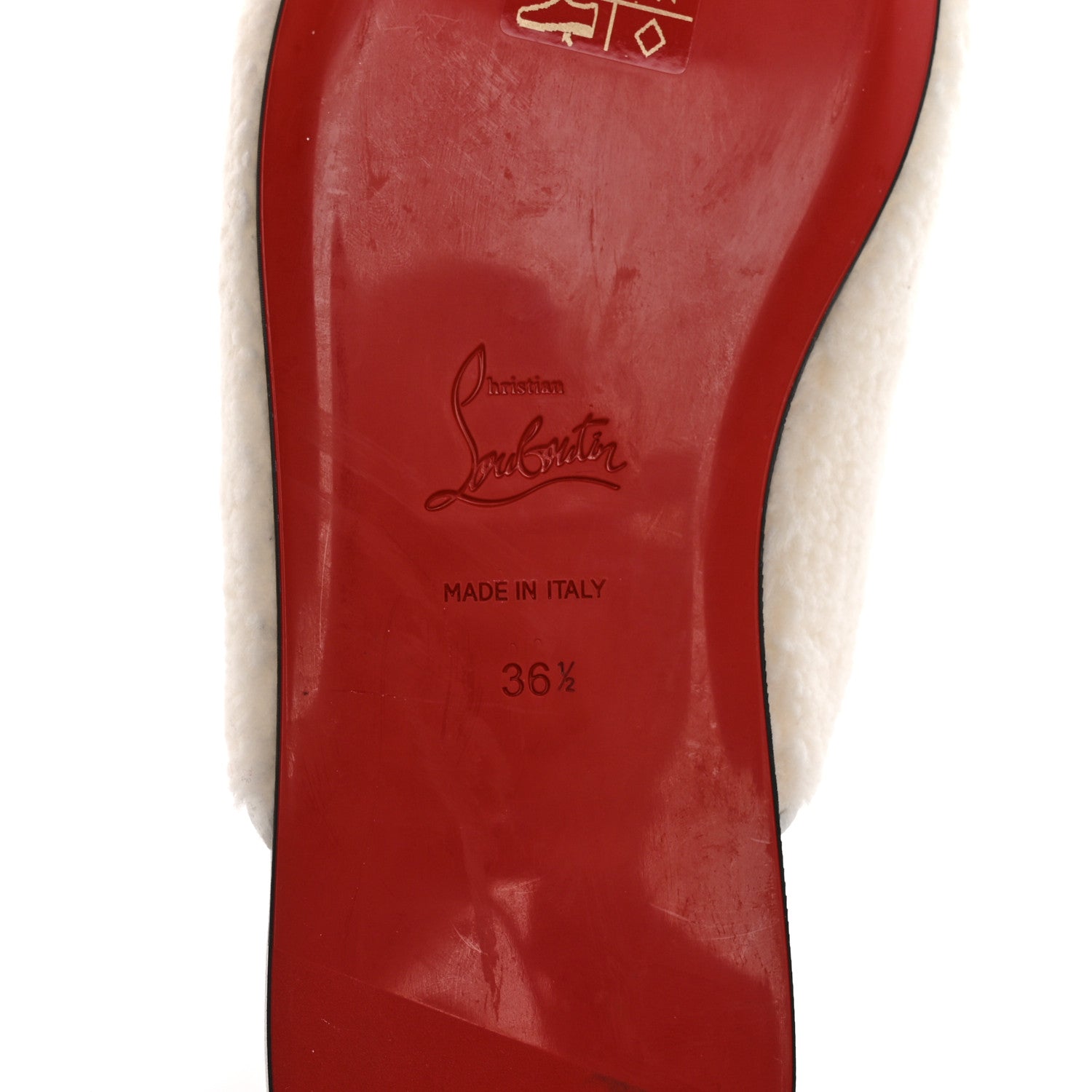 Christian Louboutin Navy Coolito Donna Slippers 36.5 White 6 of 12