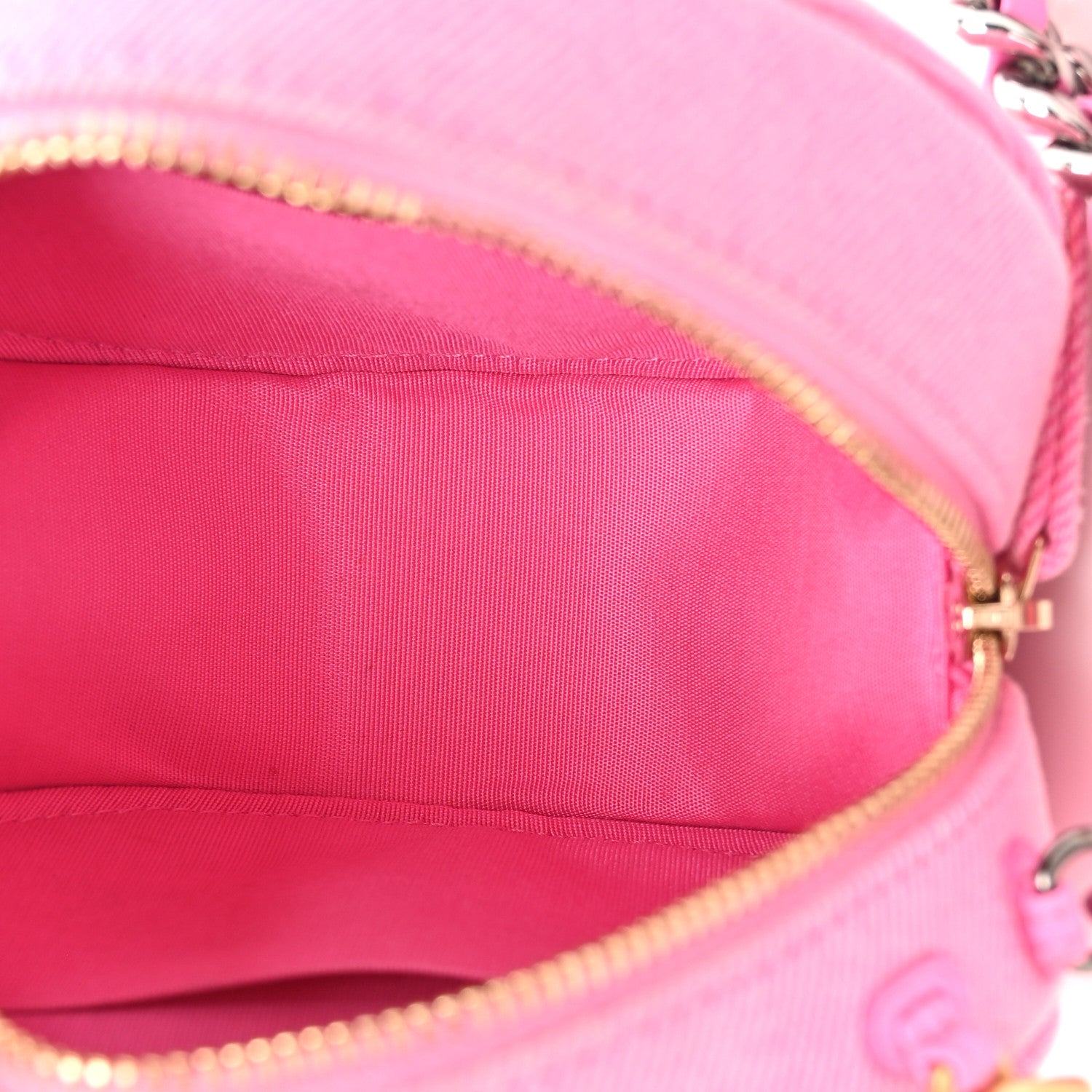 Chanel Denim Chanel 19 Round Clutch With Chain Pink 5 of 11