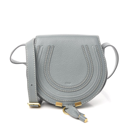 Chloe Calfskin Mini Marcie Round Crossbody Bag Faded Blue 1 of 10
