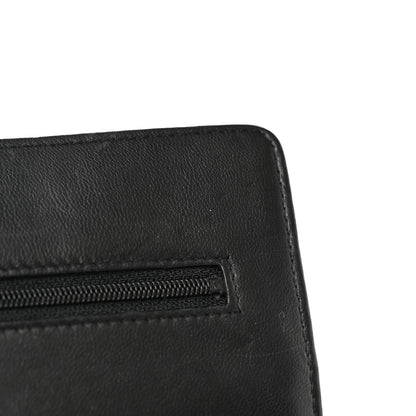Chanel Lambskin Camellia Embossed Wallet On Chain WOC Black 9 of 9