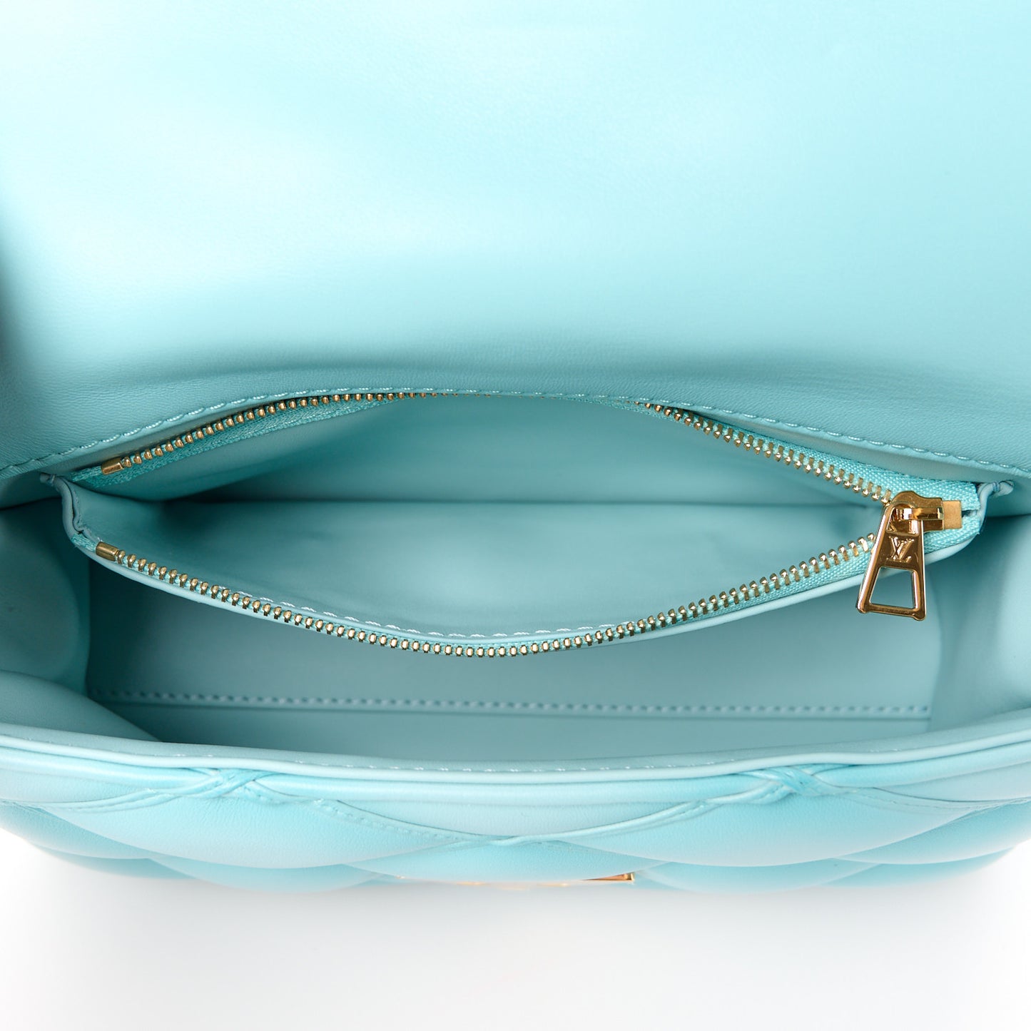 LOUIS VUITTON Lambskin Malletage Top Handle GO-14 MM Lagoon