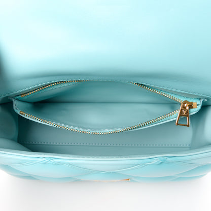 Louis Vuitton LOUIS VUITTON Lambskin Malletage Top Handle GO-14 MM Lagoon 7 of 12
