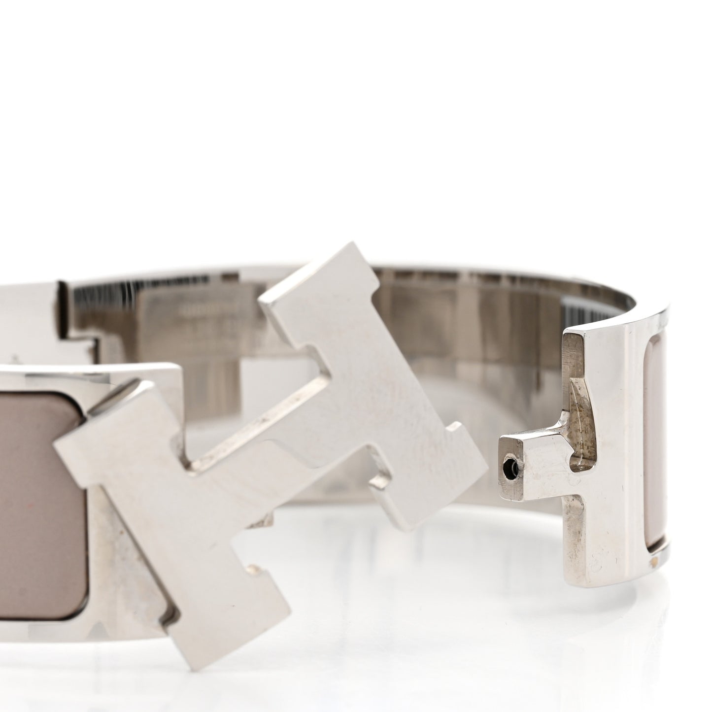 Enamel Wide Clic Clac H Bracelet PM Beige Rose