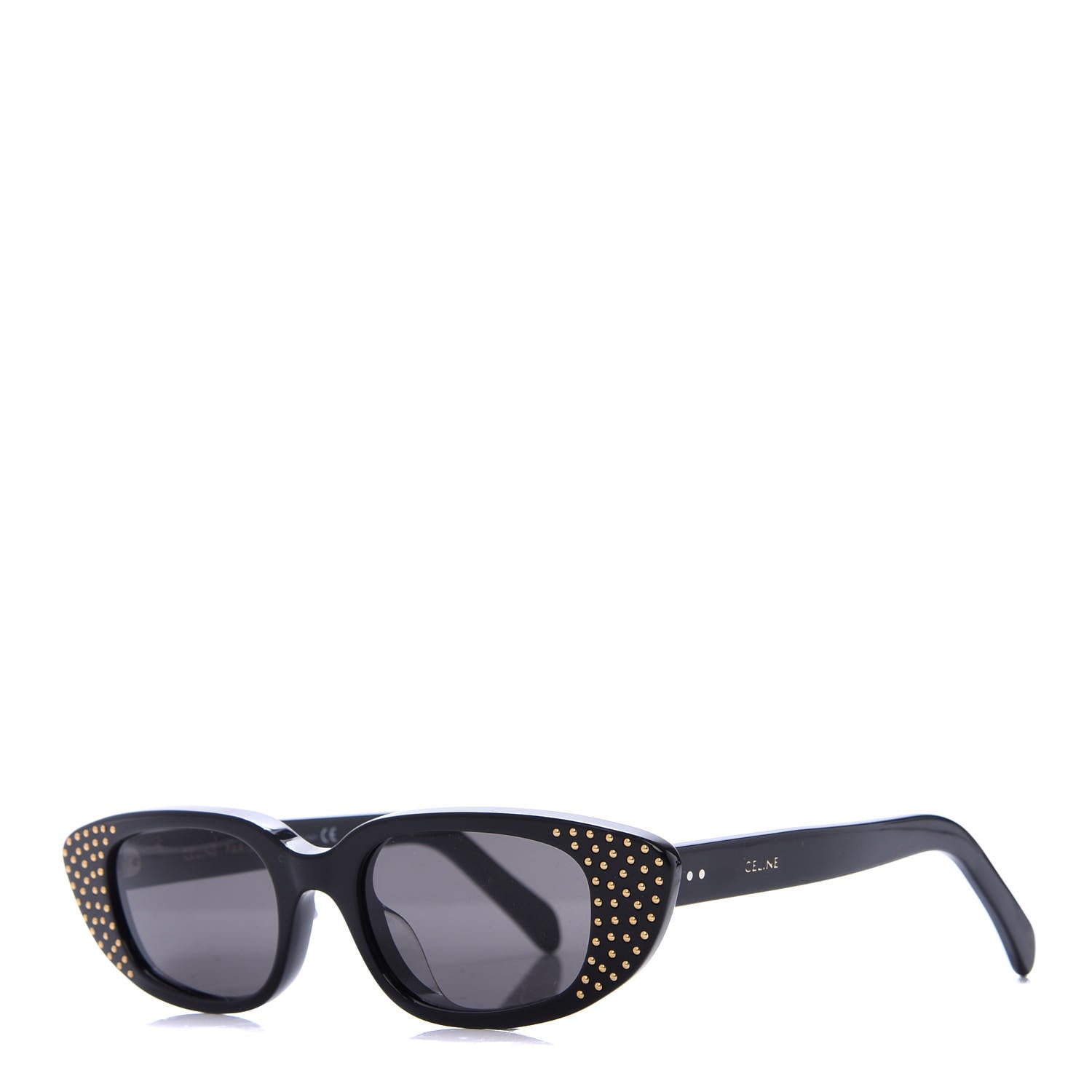 Celine Acetate Cat Eye Studded Sunglasses CL4144US Black 1 of 6