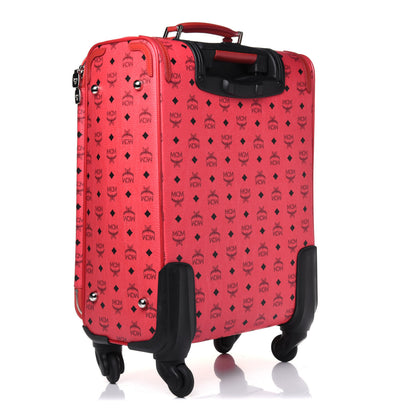 MCM Visetos Traveler Cabin Trolley Suitcase Pink 2 of 27