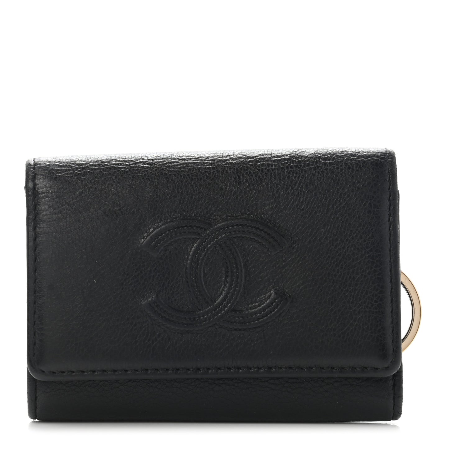 Goatskin CC 4 Key Holder Black