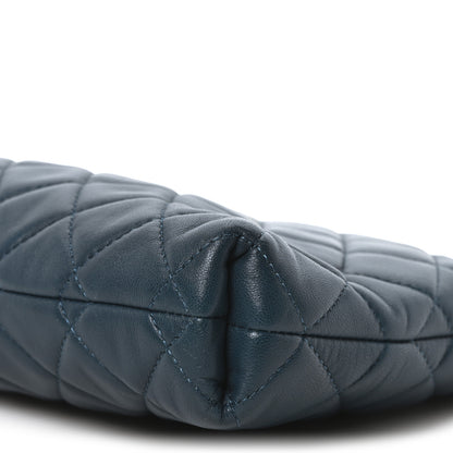Chanel Lambskin Quilted Clutch  Turquoise 10 of 10