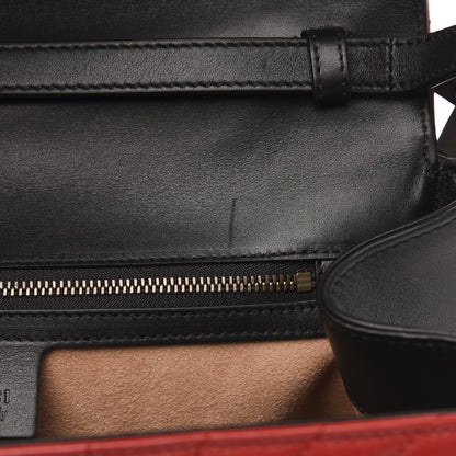 Gucci Calfskin Bamboo Trapuntata Queen Margaret Top Handle Bag Blue Agata Hibiscus Red Mystic White Sugar Pink 8 of 11