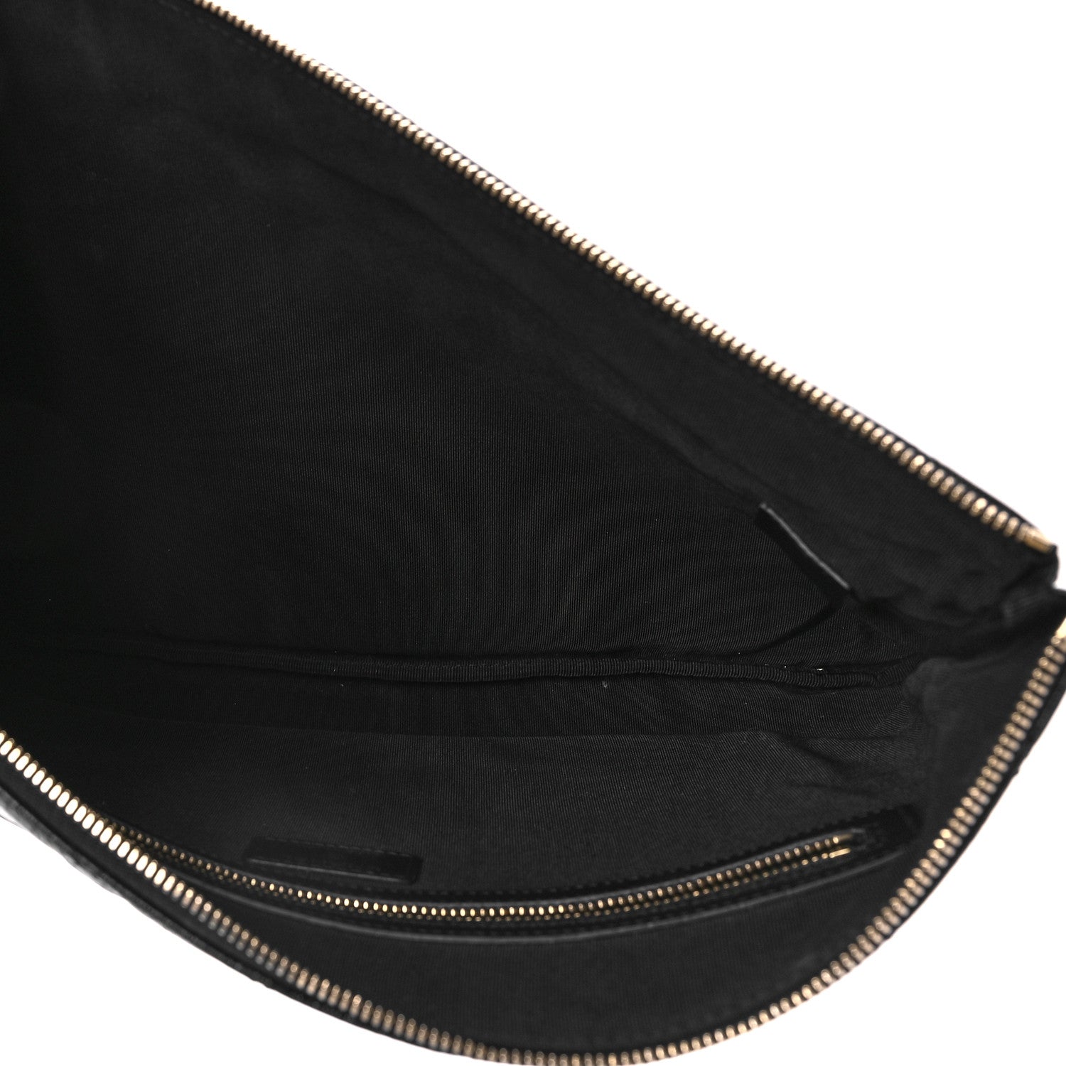 Chanel Shiny Crumpled Calfskin Quilted Medium Night by the C Pouch Clutch Black 5 of 10