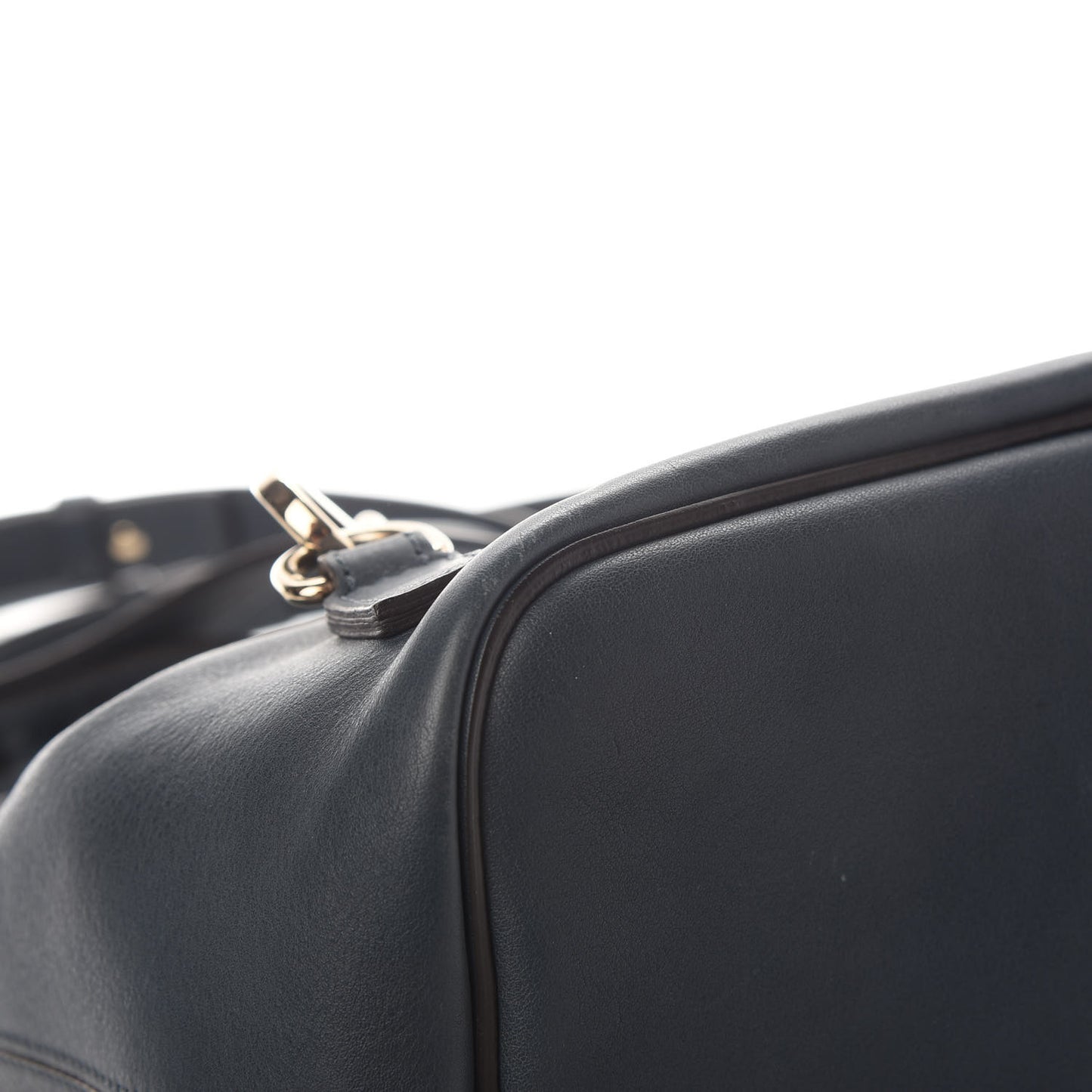 Suede Calfskin Small Faye Backpack Silver Blue