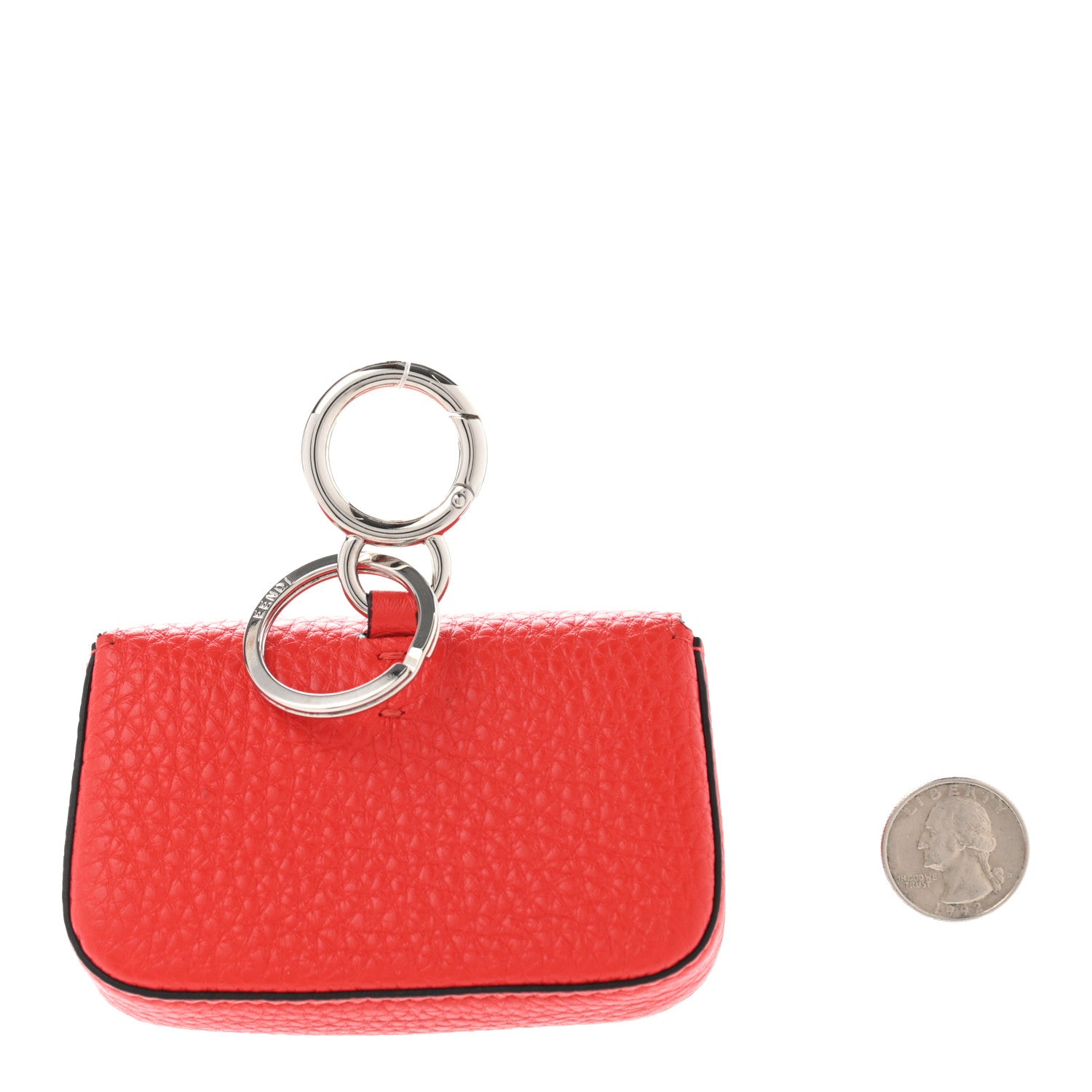 Fendi Cuoio Romano Micro Baguette Charm Papavero 2 of 9