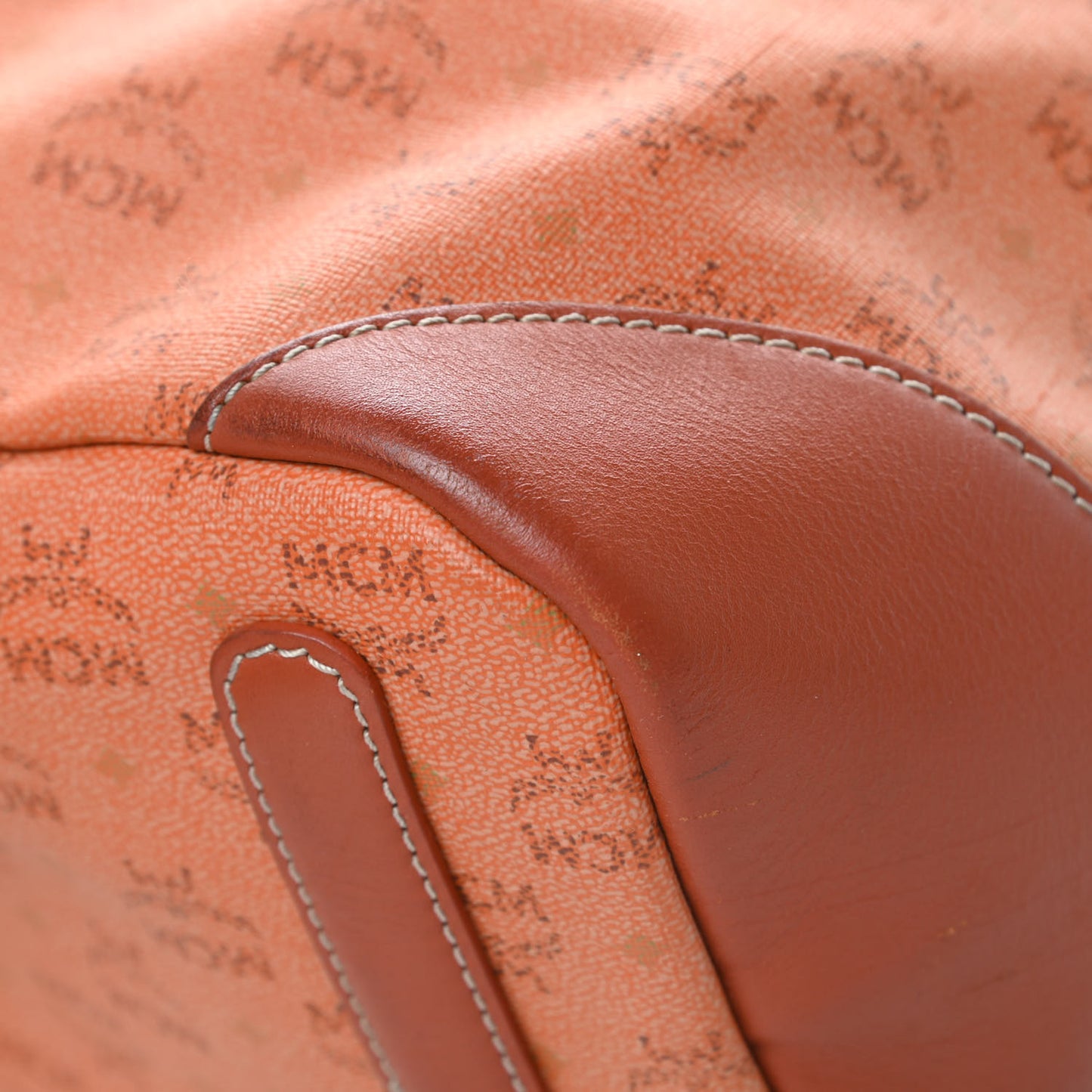 Coated Canvas Shopper Tote Orange