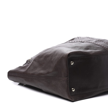 Saint Laurent Calfskin Reversible Double Sac Y Tote Gold Brown 5 of 8