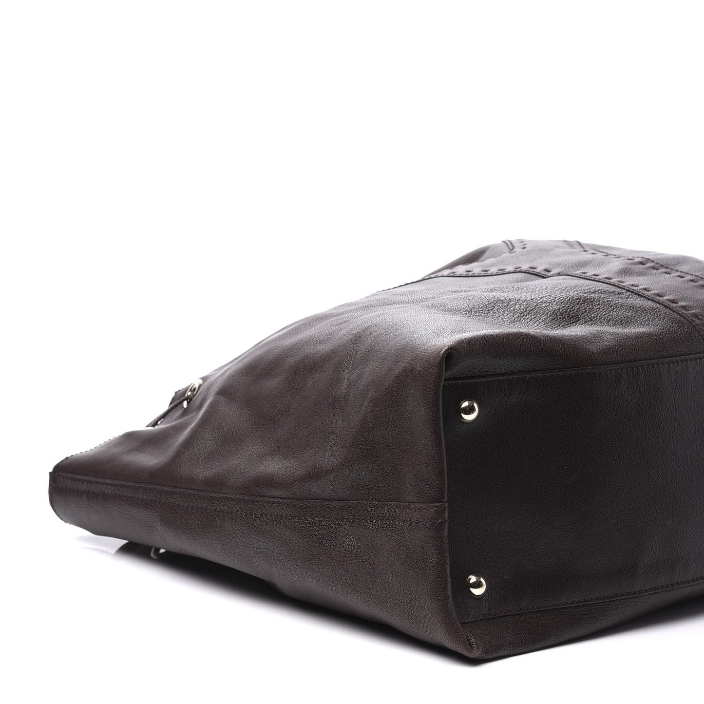 Calfskin Reversible Double Sac Y Tote Gold Brown