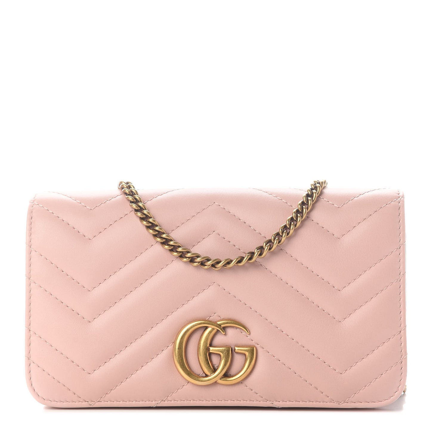 Calfskin Matelasse GG Marmont Mini Bag Perfect Pink