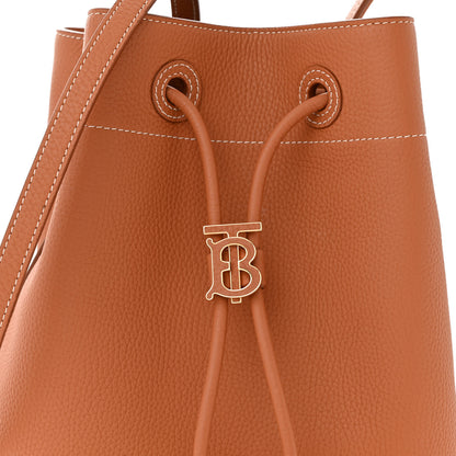 Burberry Grainy Calfskin Small TB Bucket Bag Russet Brown 7 of 11
