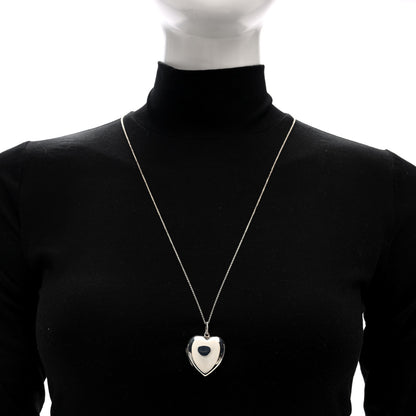 Tiffany Sterling Silver Heart Locket Pendant Necklace 3 of 6