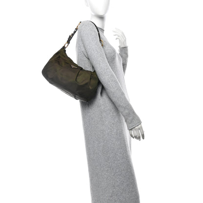 Prada Tessuto Nylon Vitello Daino Hobo Bruciato 2 of 11