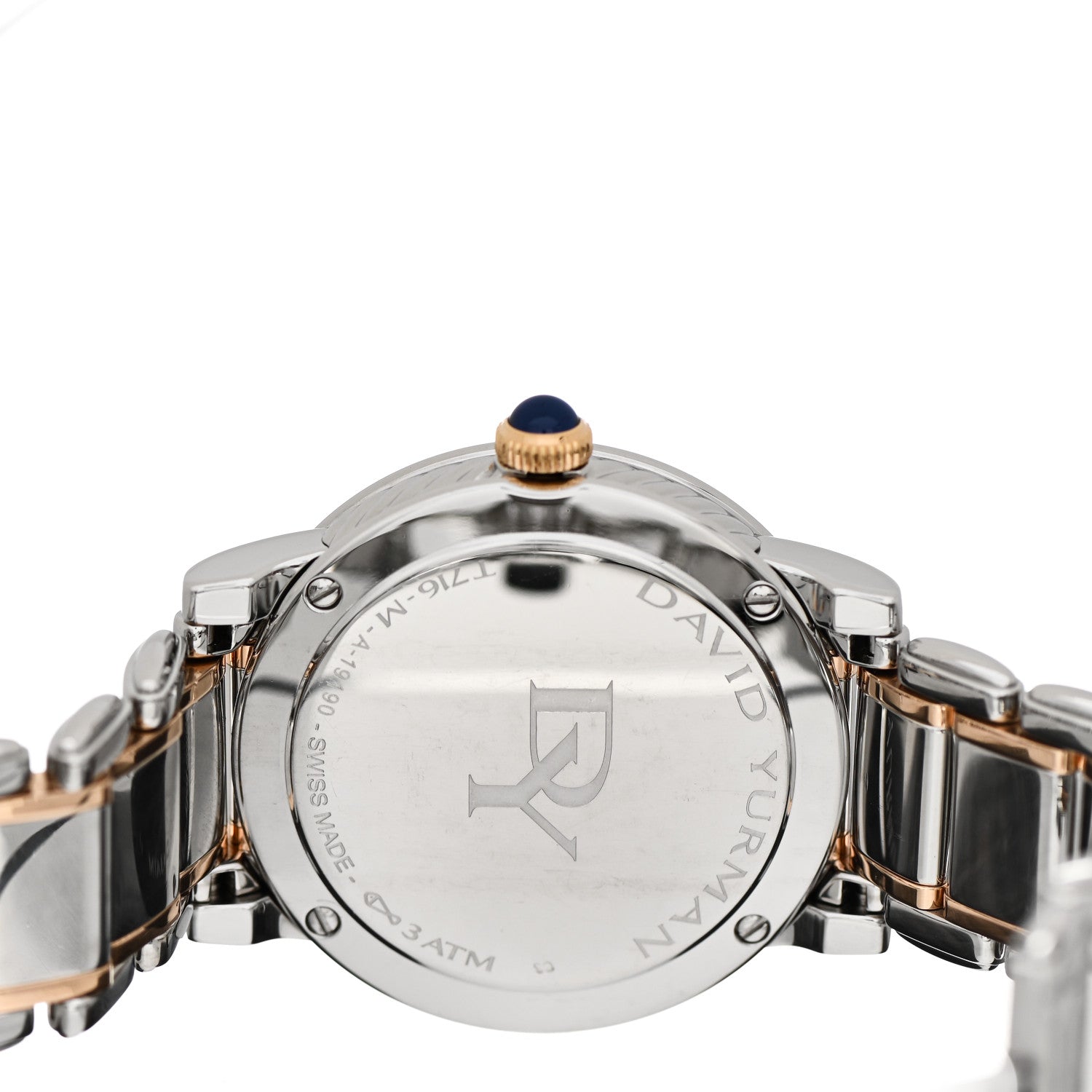 David Yurman Stainless Steel 18K Rose Gold Diamond Mother of Pearl 38mm Classic Quartz Watch 4 of 4