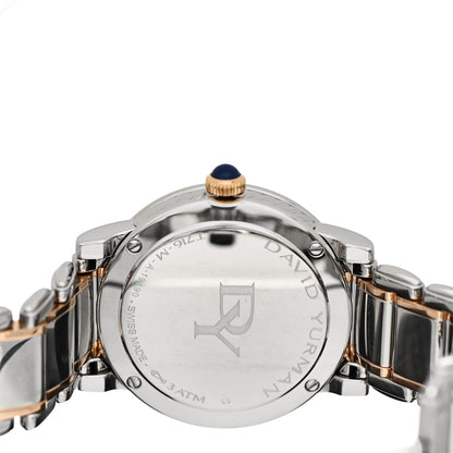 David Yurman Stainless Steel 18K Rose Gold Diamond Mother of Pearl 38mm Classic Quartz Watch 4 of 4