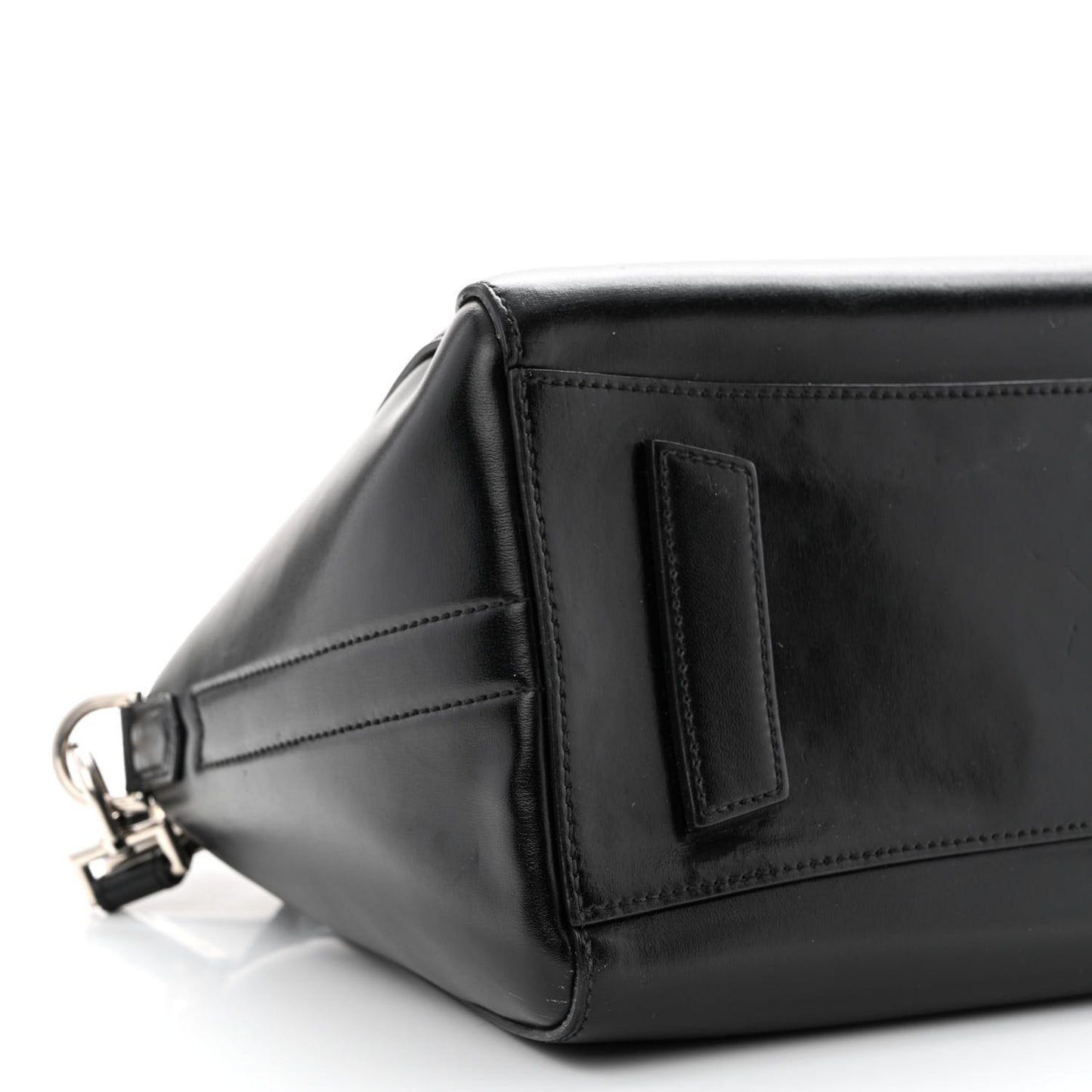 Shiny Lord Calfskin Small Antigona Black
