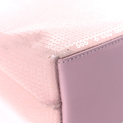 Prada Sequin Mesh Small Tote Bag Pink 11 of 14
