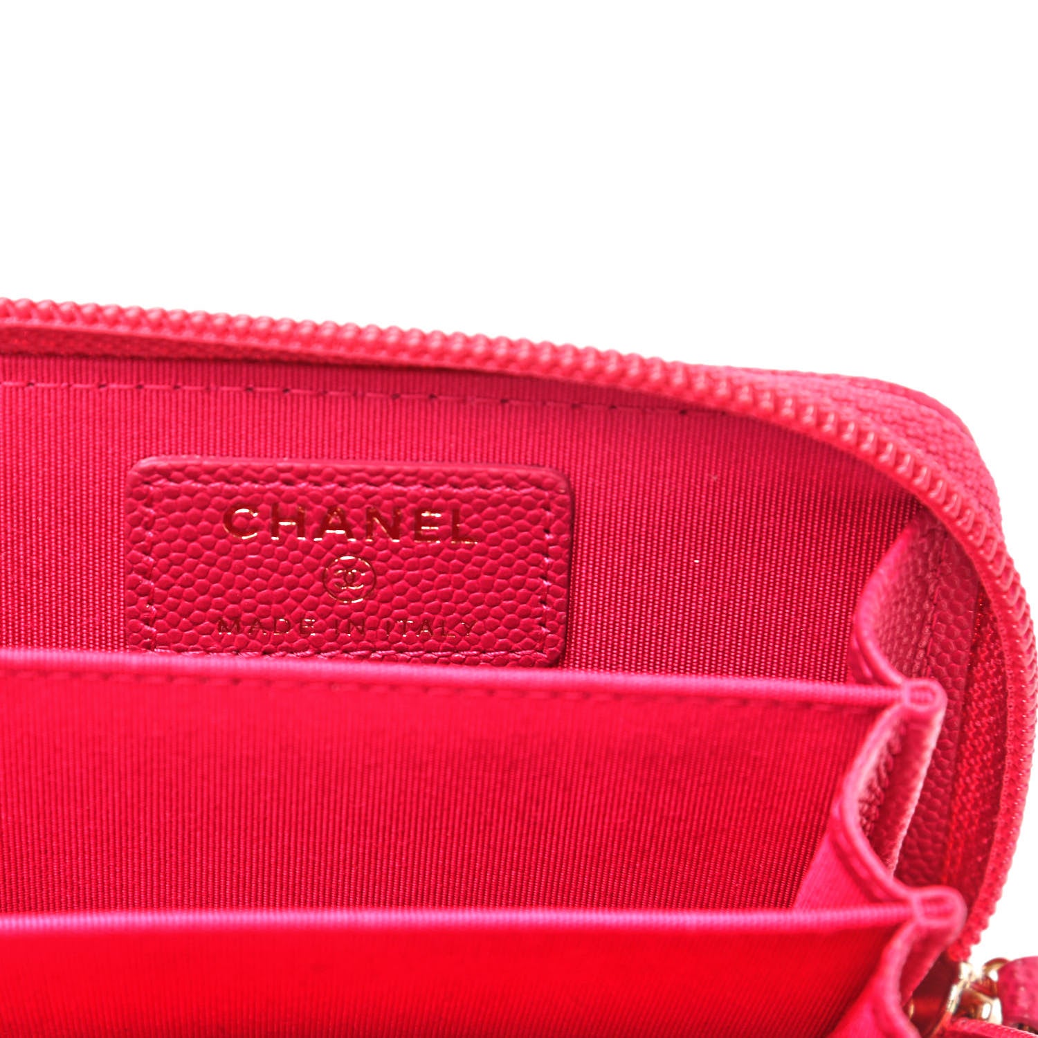 Chanel Caviar Quilted Boy Zip Around Coin Purse Wallet Fuchsia 6 of 8