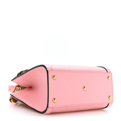 Gucci Textured Dollar Calfskin Web Mini Diana Tote Bag Wild Rose Black 3 of 9
