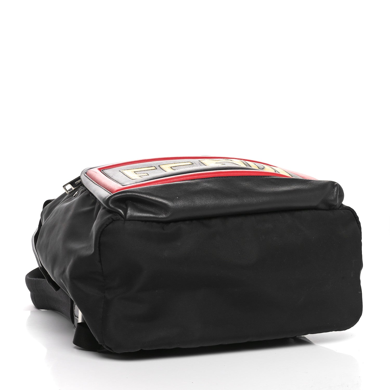 Fendi Nylon Vitello Century Logo Backpack Black 4 of 11