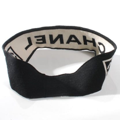 Chanel Knit CC Head Band Black Beige 4 of 5