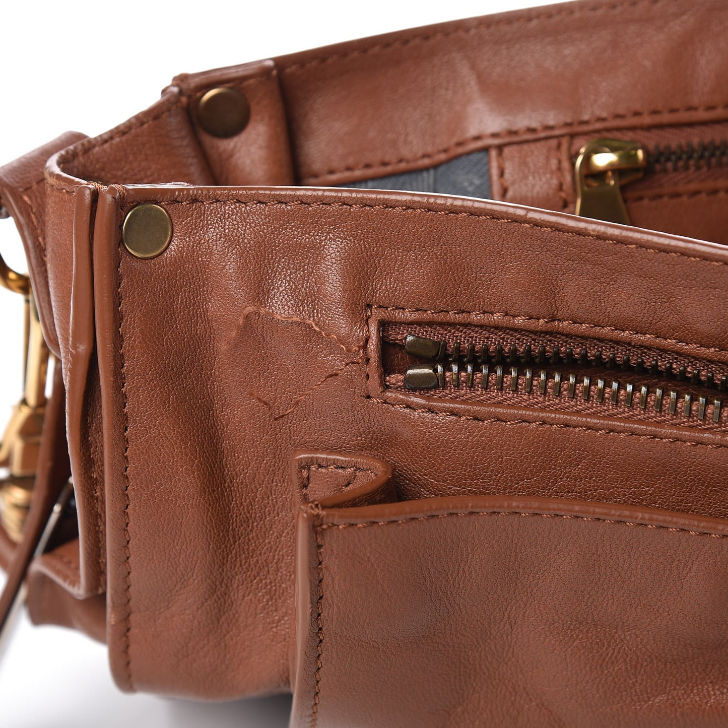 Lambskin Medium PS1 Satchel Saddle
