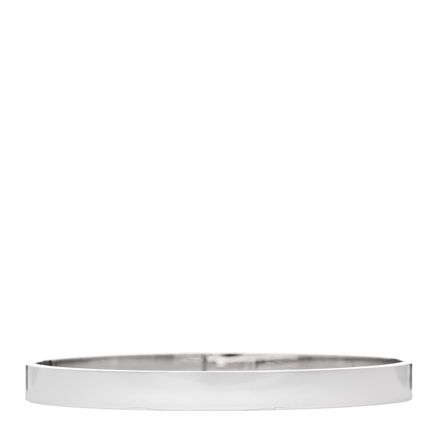 Hermes 18K White Gold Diamond PM Kelly Pave Bracelet SH 2 of 4