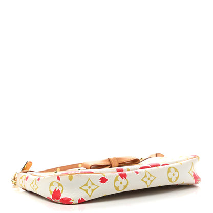 Louis Vuitton Monogram Cherry Blossom Pochette Accessories Red 4 of 12