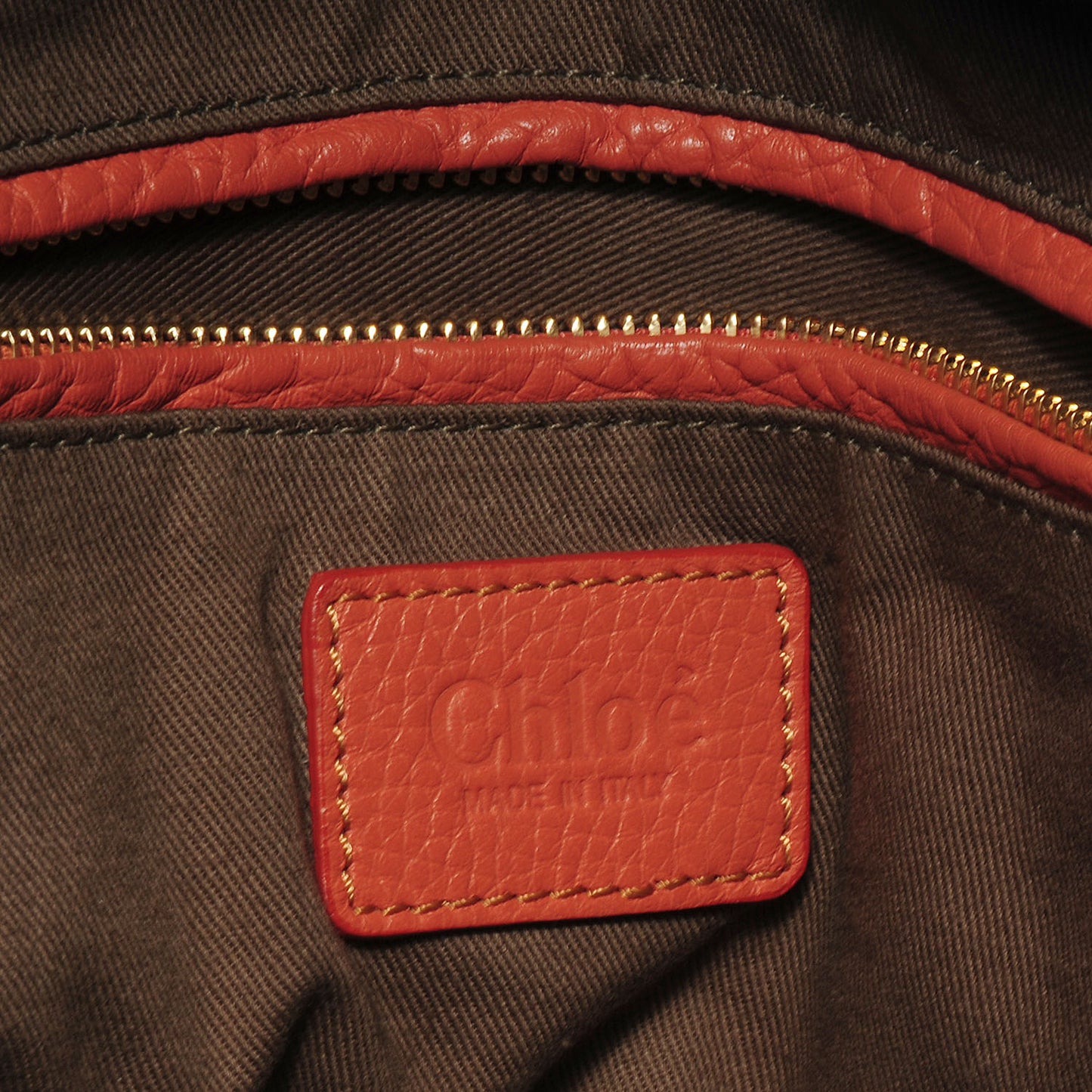 Calfskin Large Marcie Satchel Red Bush