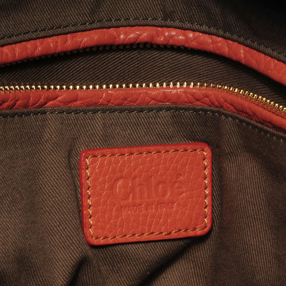 Chloe Calfskin Large Marcie Satchel Red Bush 8 of 10