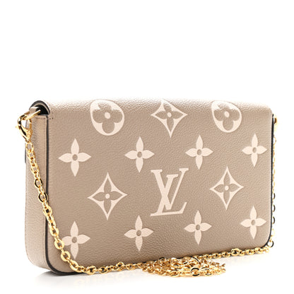 Louis Vuitton Empreinte Monogram Giant Felicie Pochette Tourterelle Creme 5 of 9