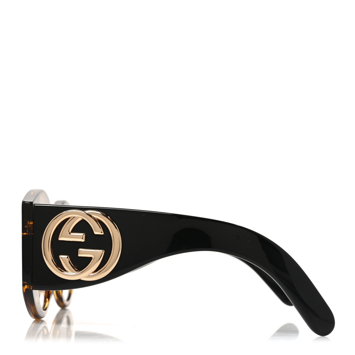 Gucci Acetate Round Frame Sunglasses GG0177S Brown 3 of 7