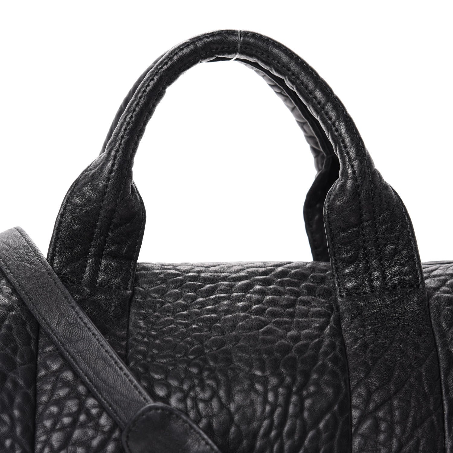 Alexander Wang Pebbled Lambskin Rocco Black Rose Gold Hardware 9 of 9