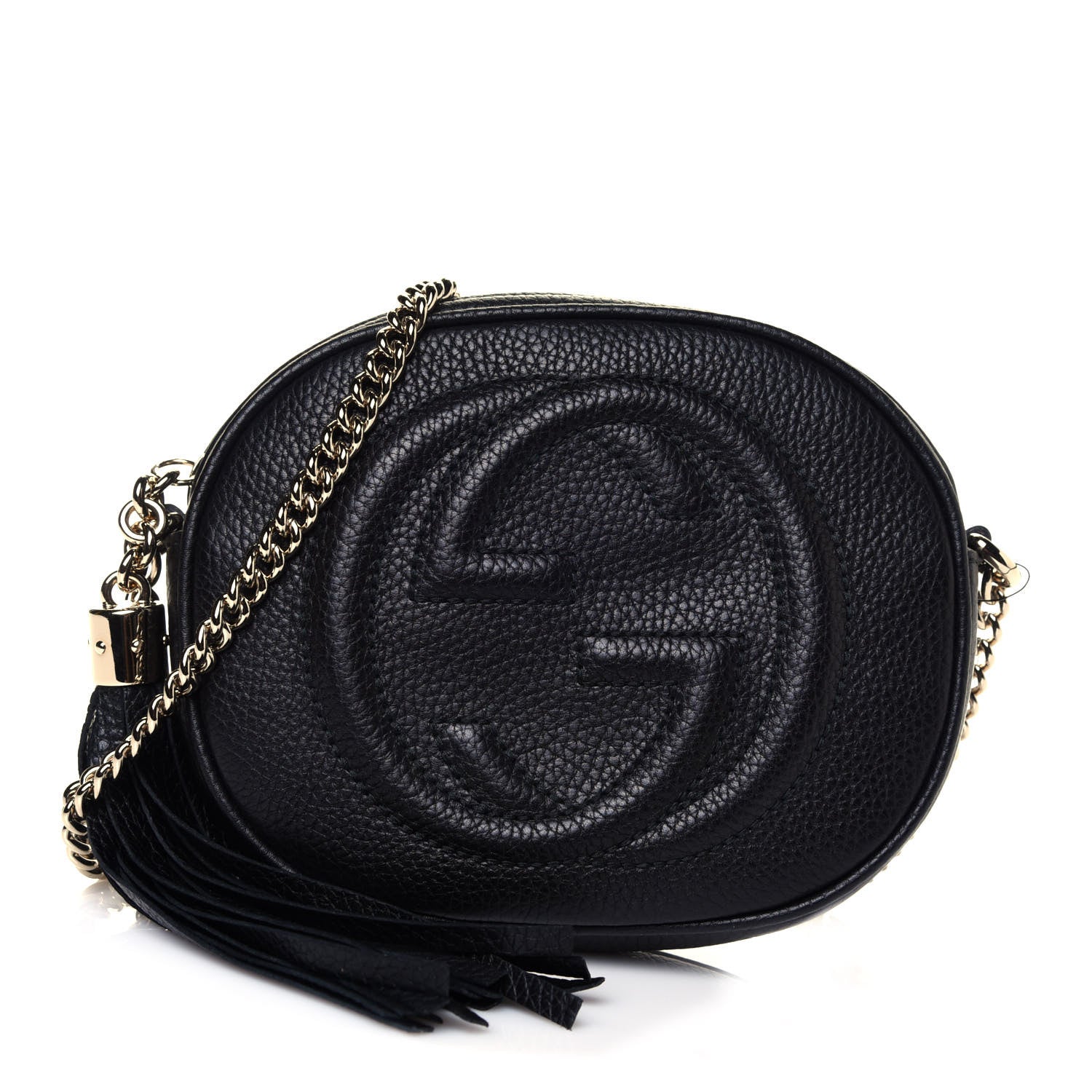 Gucci Pebbled Calfskin Mini Soho Chain Bag Black 1 of 13