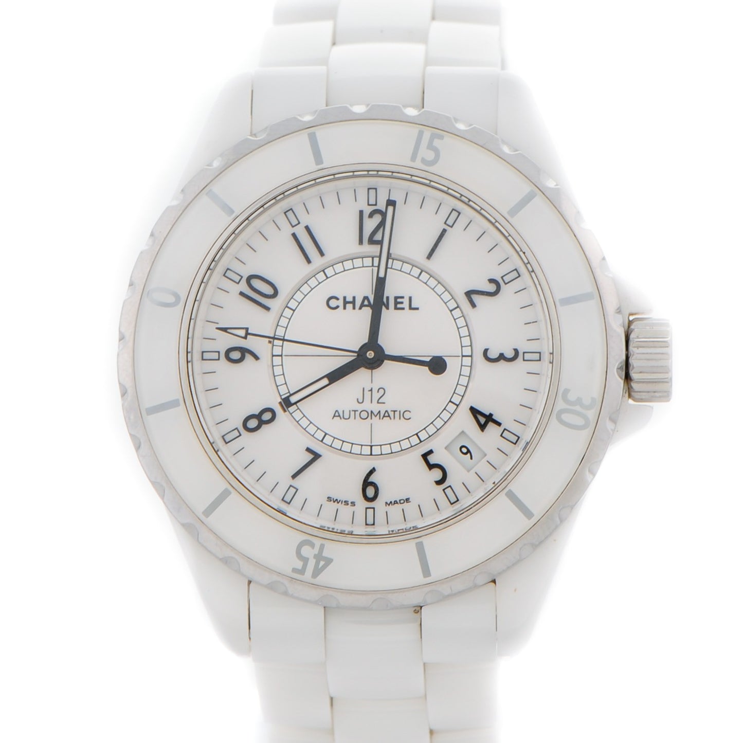 Stainless Steel Ceramic 38mm J12 Automatic Watch White