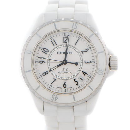 Chanel Stainless Steel Ceramic 38mm J12 Automatic Watch White 1 of 8