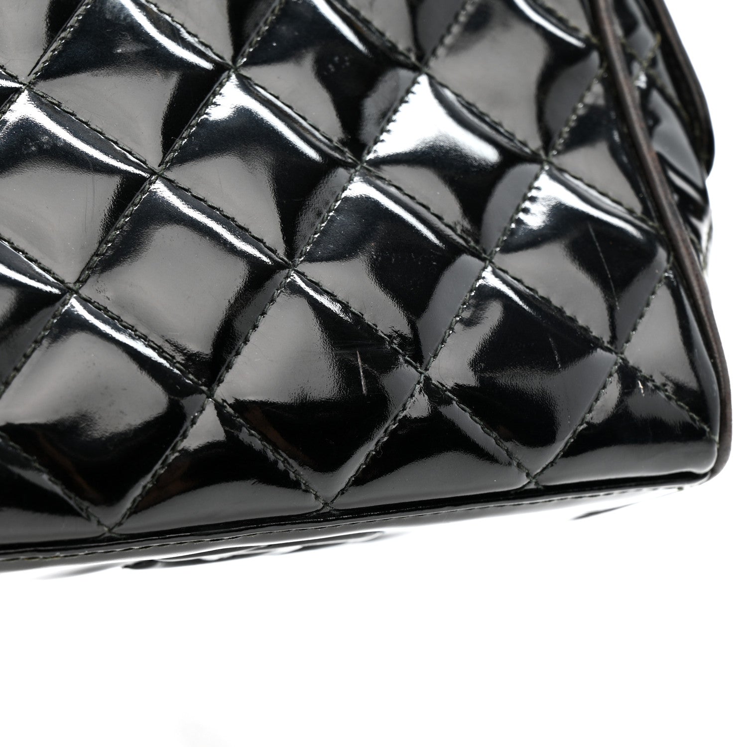 Chanel Patent Quilted Mini Shoulder Bag Black 12 of 15