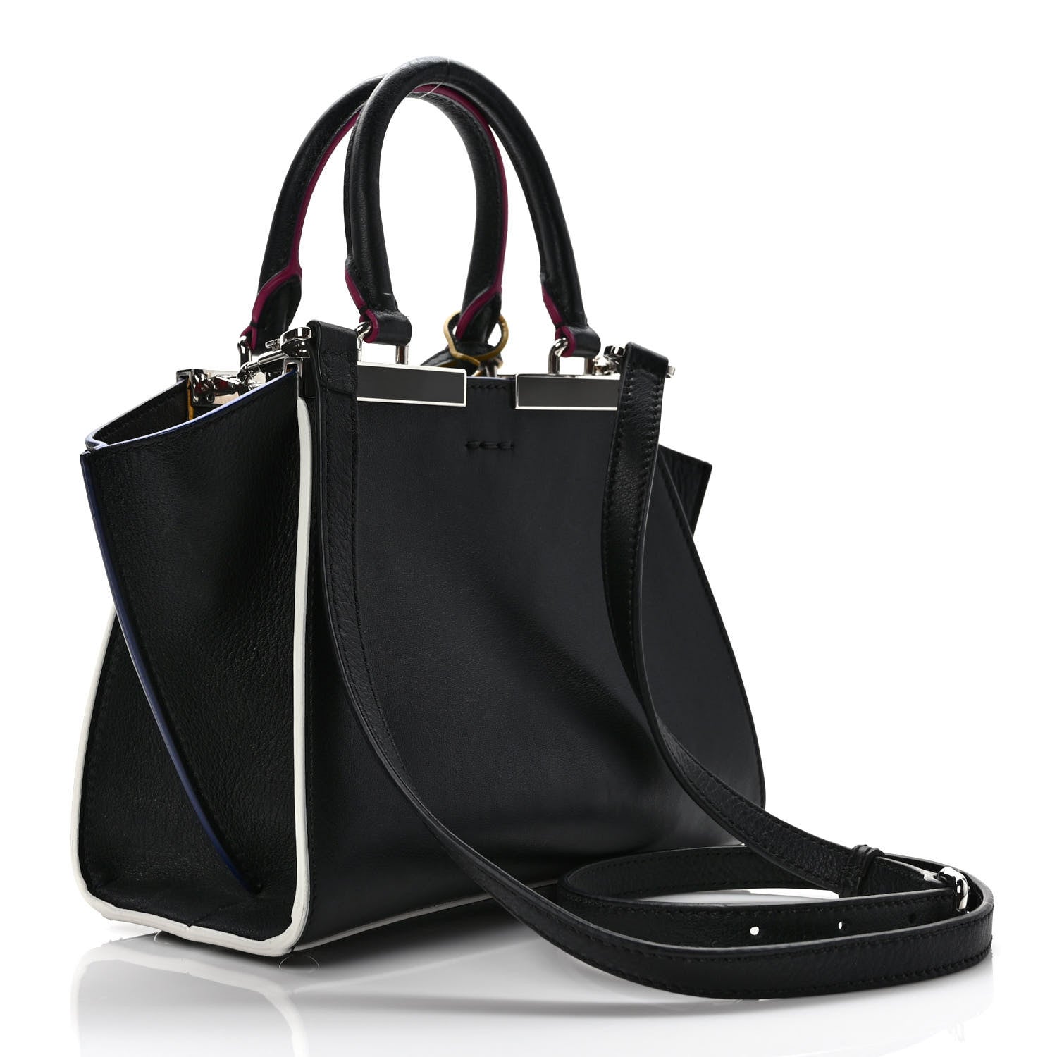 Fendi Vitello Dolce Mini 3Jours Tote Black 3 of 9