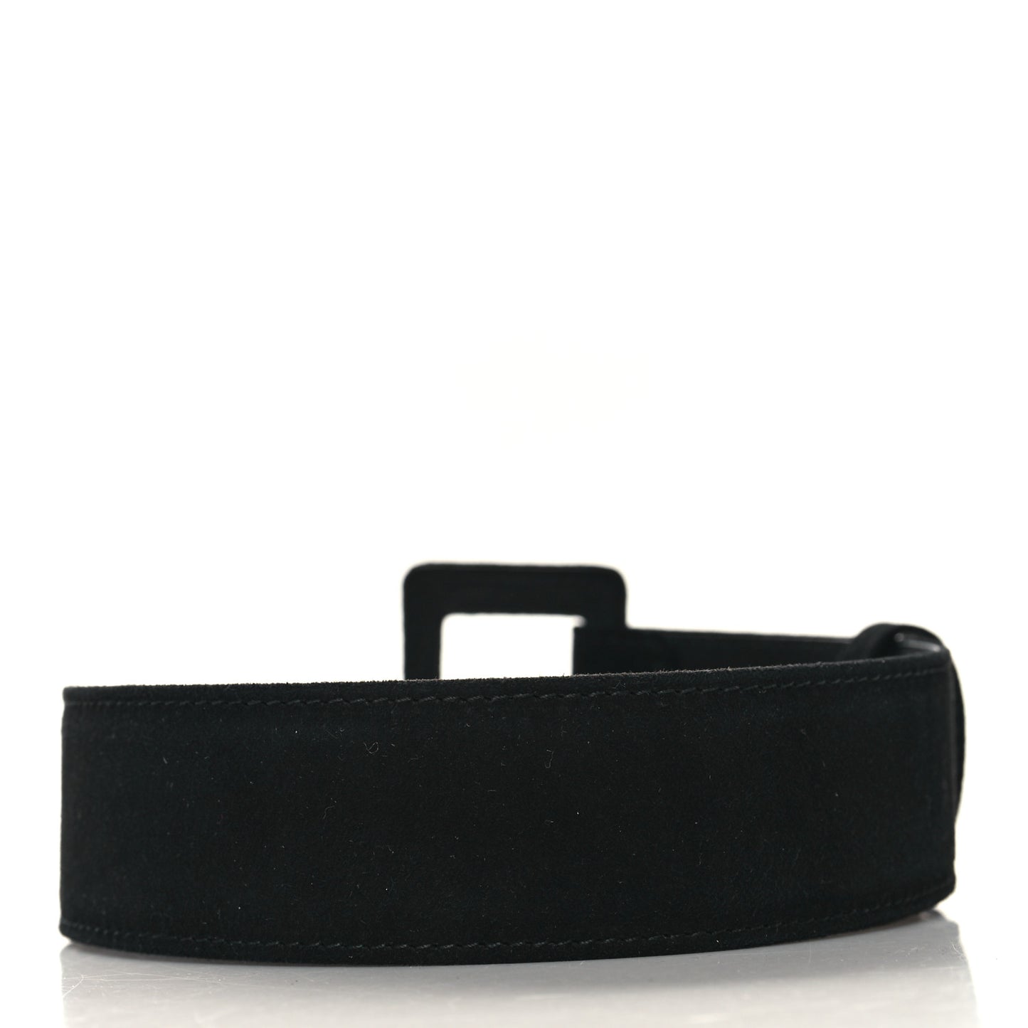 Suede Logo Belt 85 34 Black