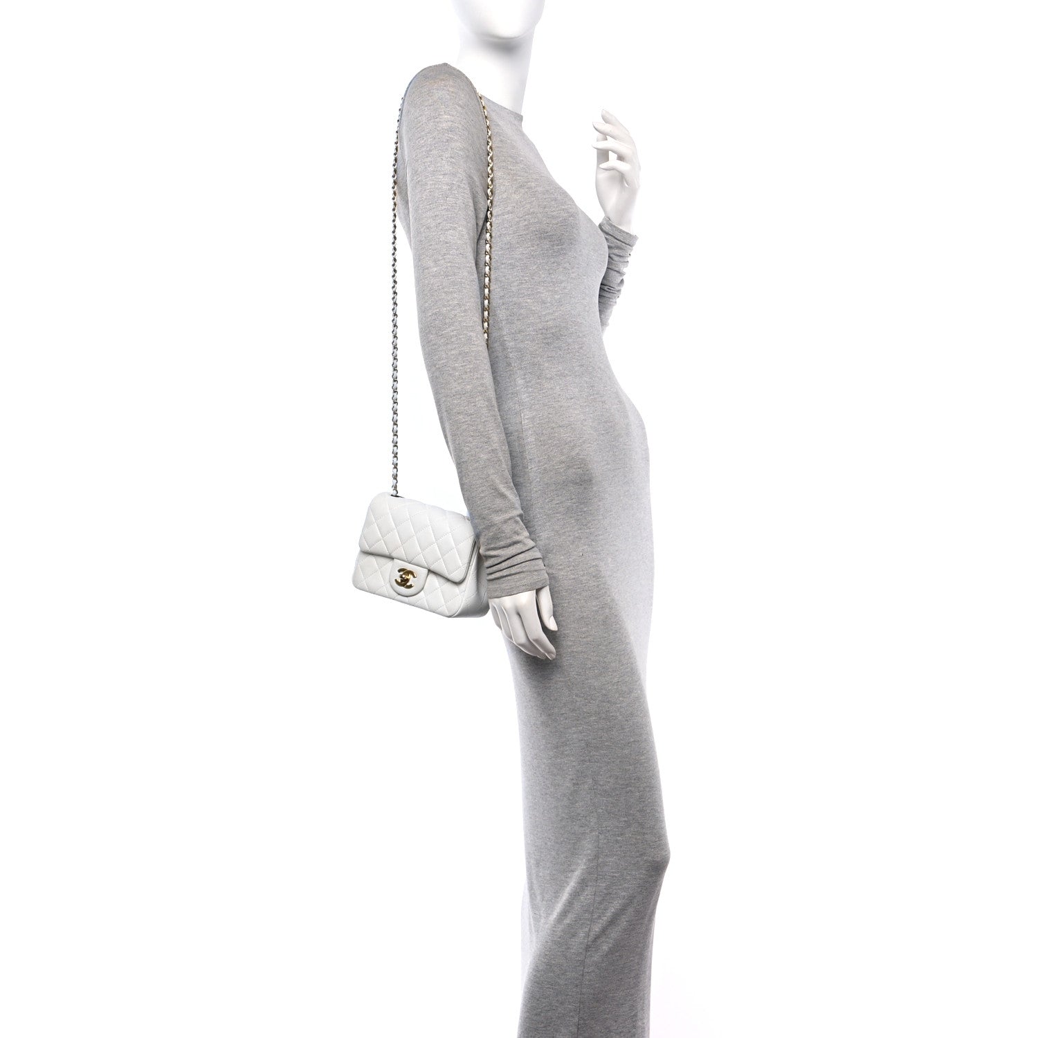 Chanel Lambskin Quilted Mini Pearl Crush Flap White 2 of 14