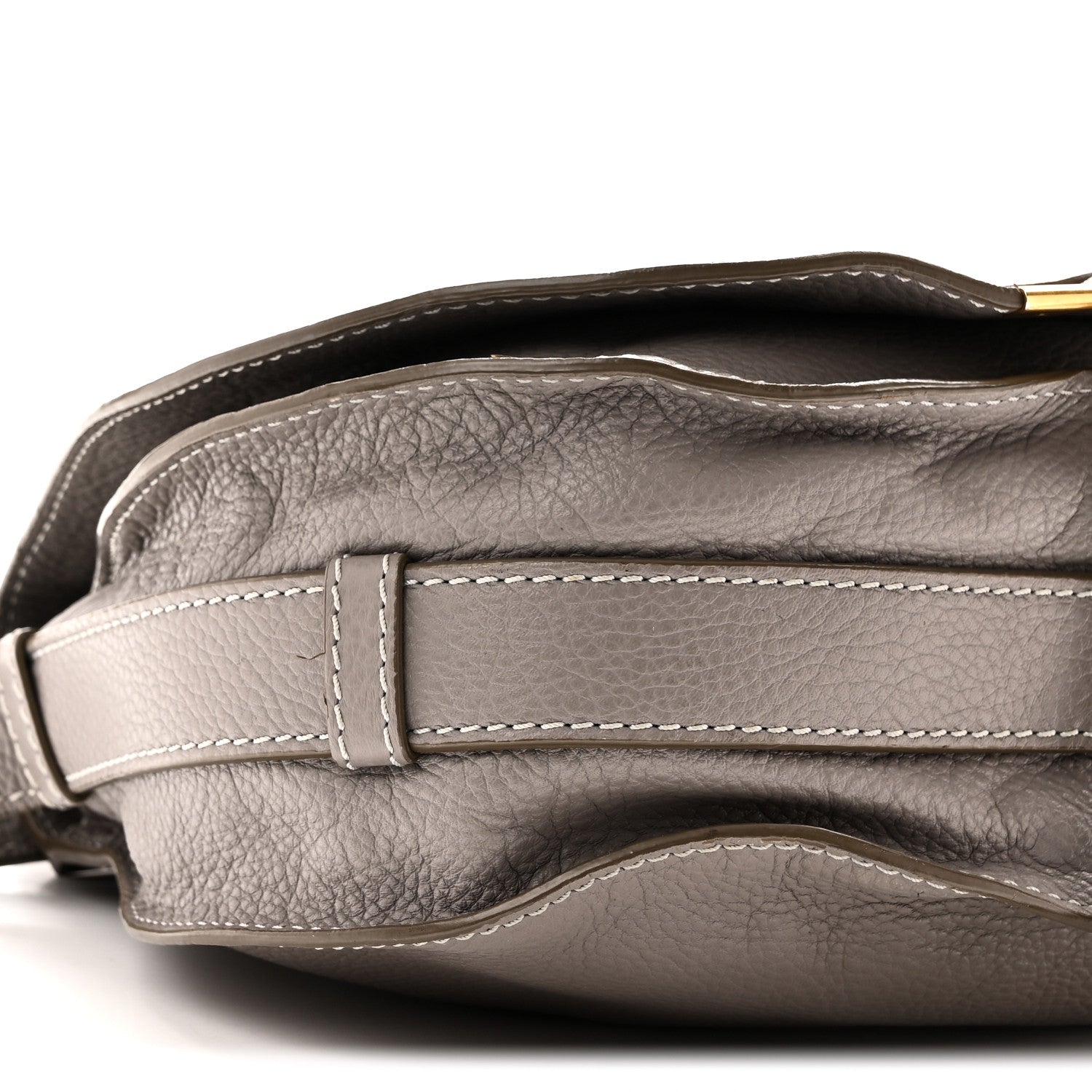 Chloe Calfskin Medium Marcie Round Crossbody Bag Cashmere Grey 8 of 9