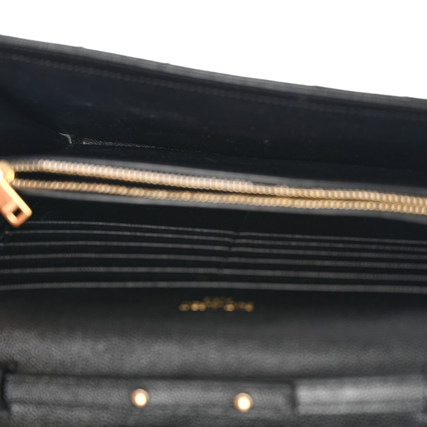 Grain De Poudre Matelasse Chevron Monogram Chain Wallet Black