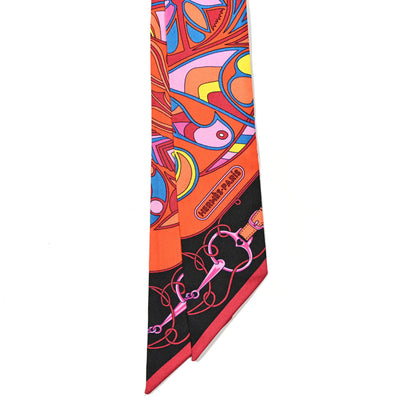 Hermes Silk Folklore Twilly 2 of 4