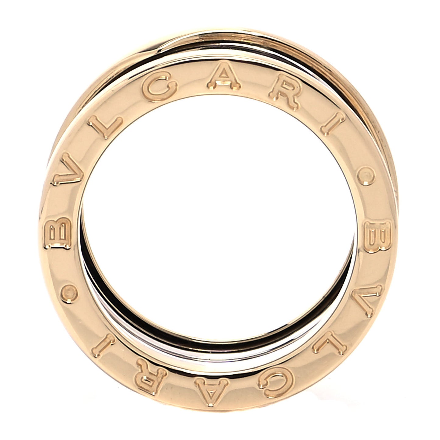 18K White Yellow Gold B.Zero1 Four-Band Ring 50 5.25